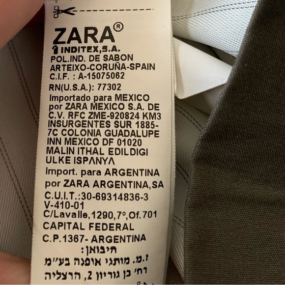 Zara Women's Dark Green Blazer, Cotton/Nylon Blend, Rayon Lining; Size 6 - Picture 5 of 9